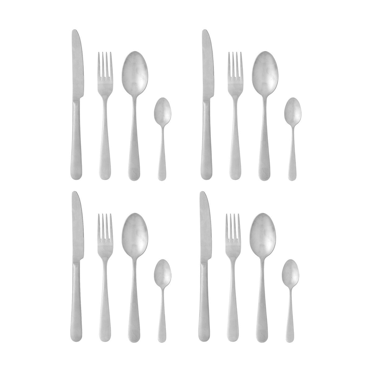 Karma Stainless Steel Cutlery Set of 16 - Silver