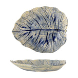 Rowan Leaf Stoneware Platter - Blue