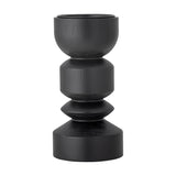 Bowen Wooden Candle Holder - Black