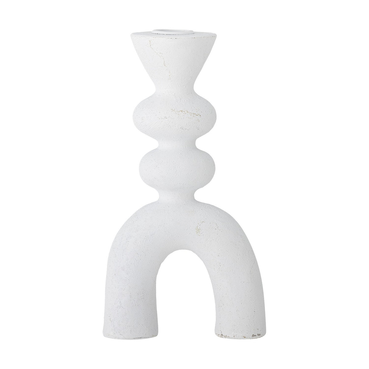 Syra Resin Candle Holder 21cm - White