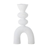 Syra Resin Candle Holder 21cm - White