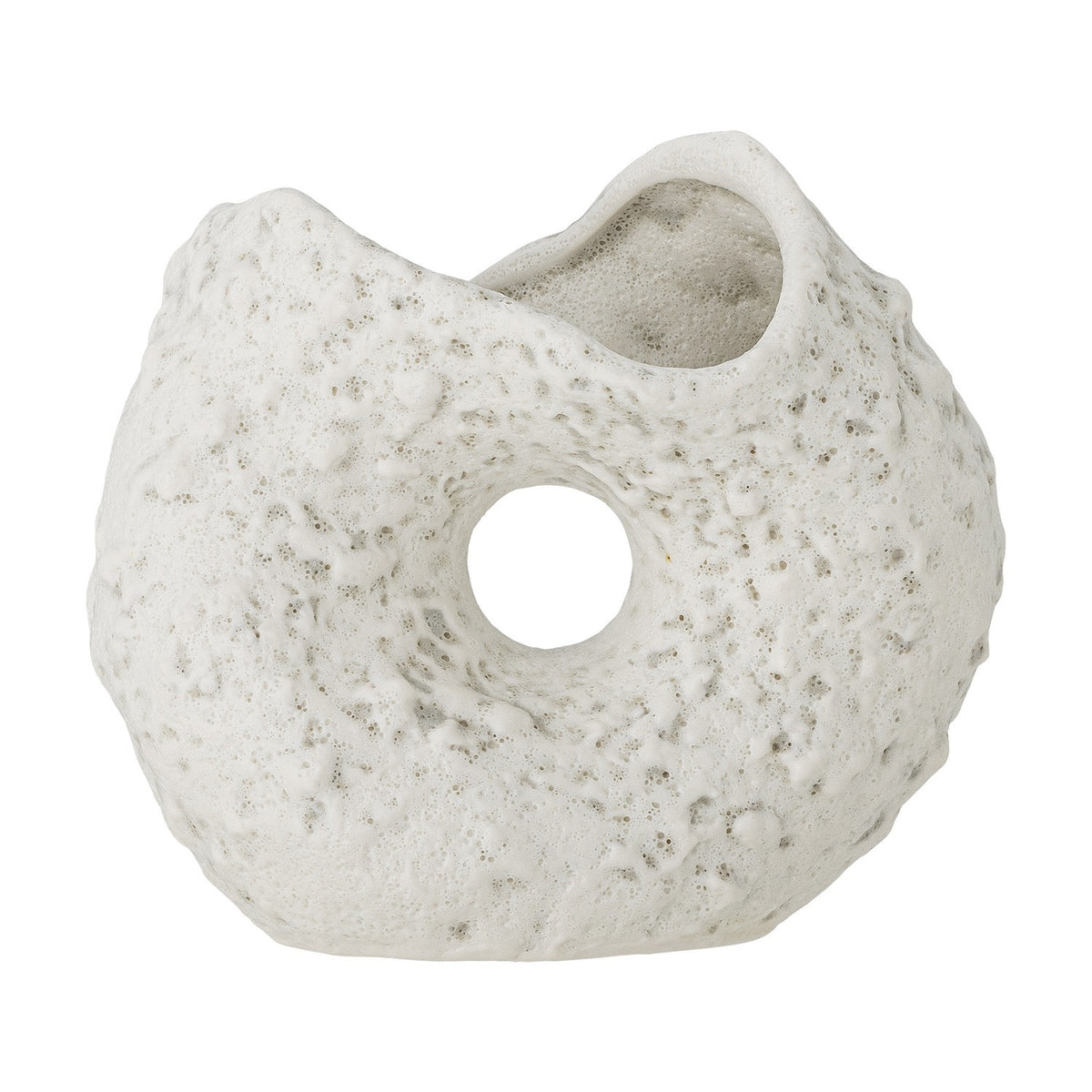 Fianna Stoneware Vase 12cm - White
