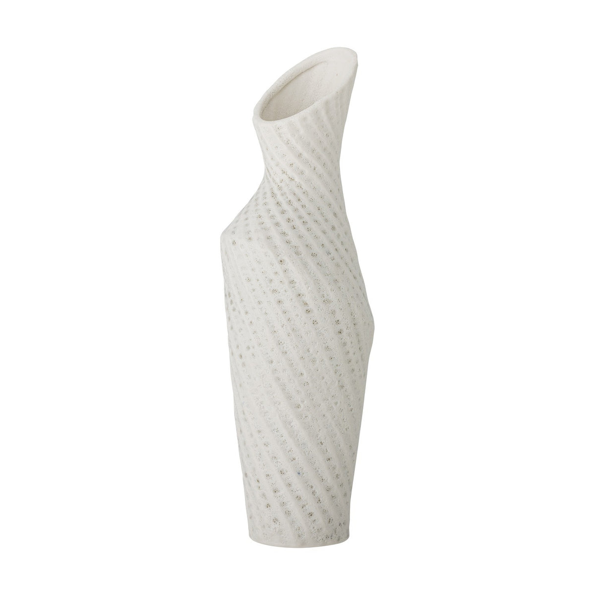 Fikla Stoneware Vase 29cm - White