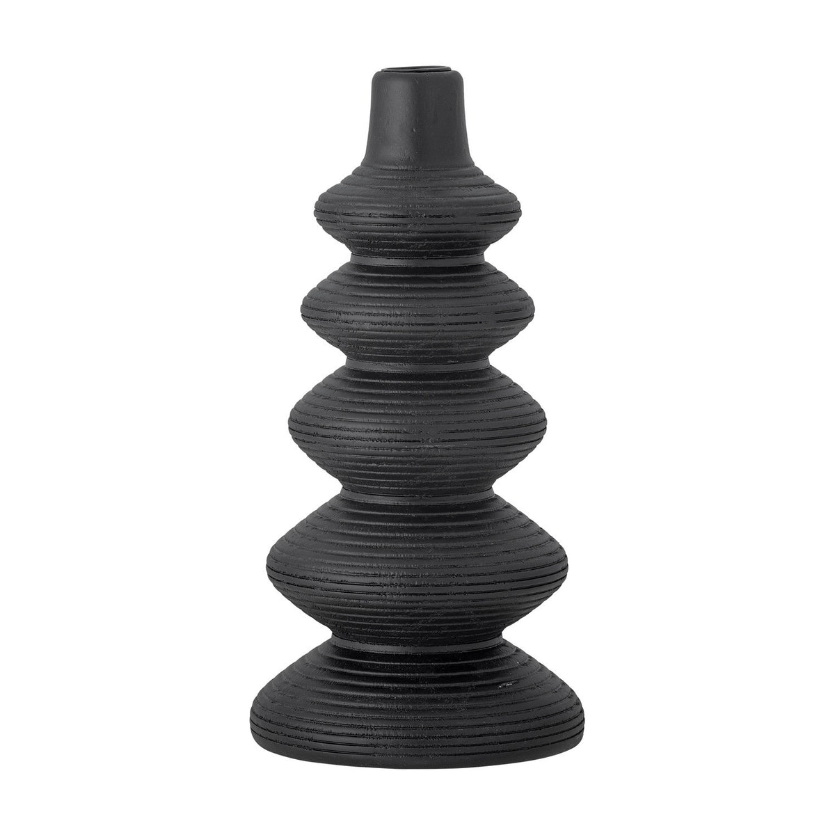 Ari Wooden Candle Holder - Black