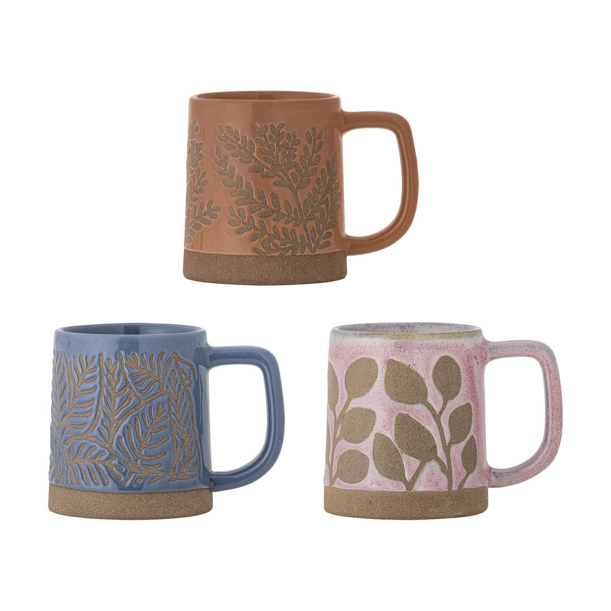 Kayce Stoneware Mugs 250ml Set of 3 - Multi