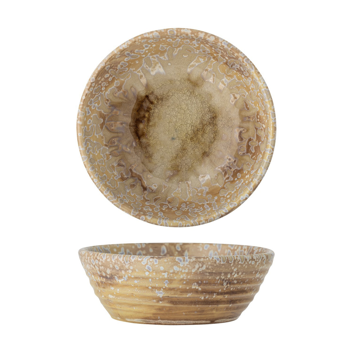 Milani Crackle Stoneware Bowl 14.5cm - Beige