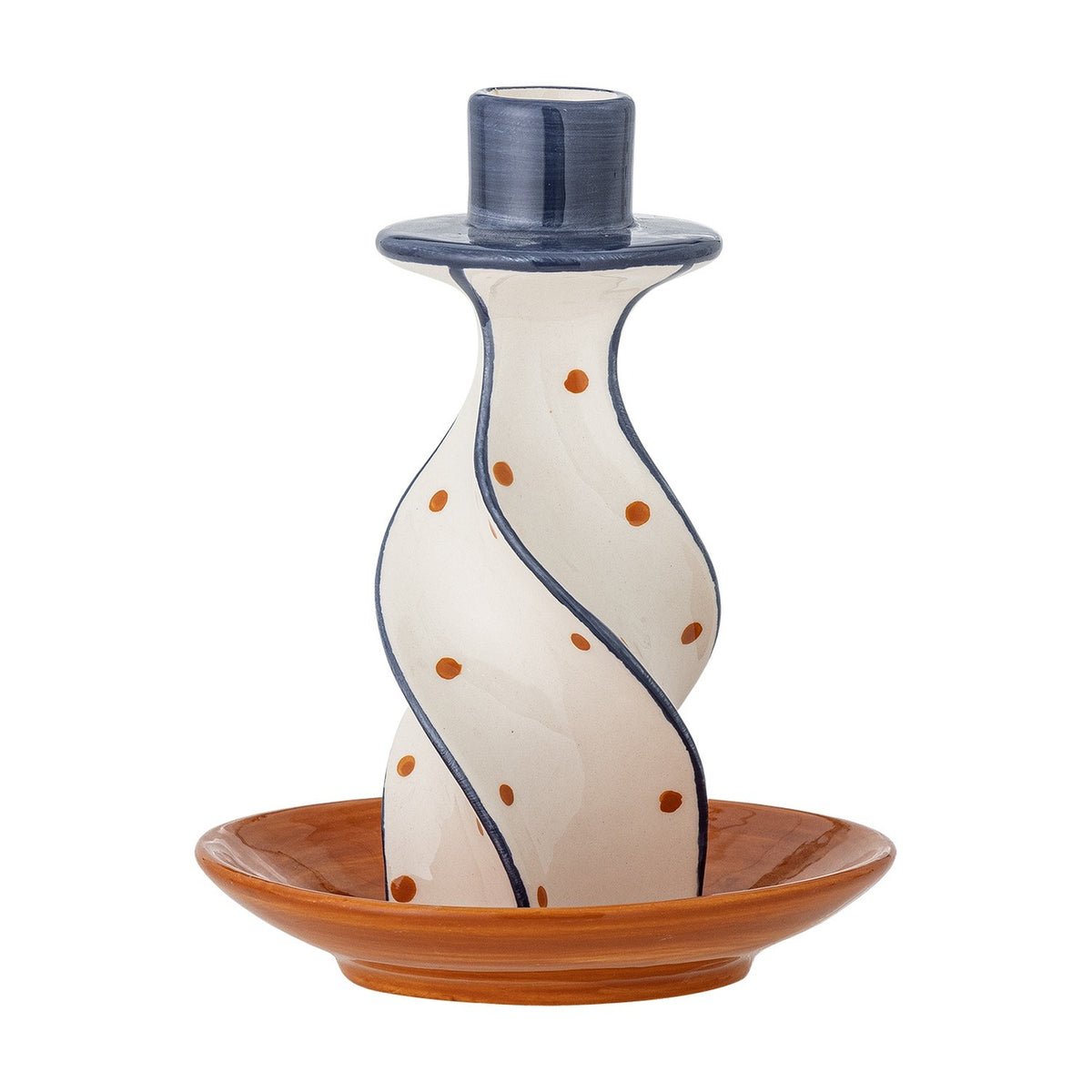 Kairi Stoneware Candle Holder 15.5cm - Multi