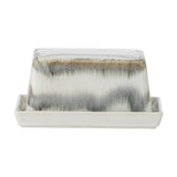 Paula Stoneware Butter Dish - White
