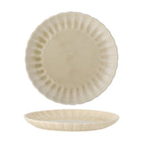 Latina Wavy Stoneware Dinner Plate - Beige