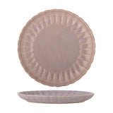 Latina Fluted Stoneware Dinner Plate - Pink