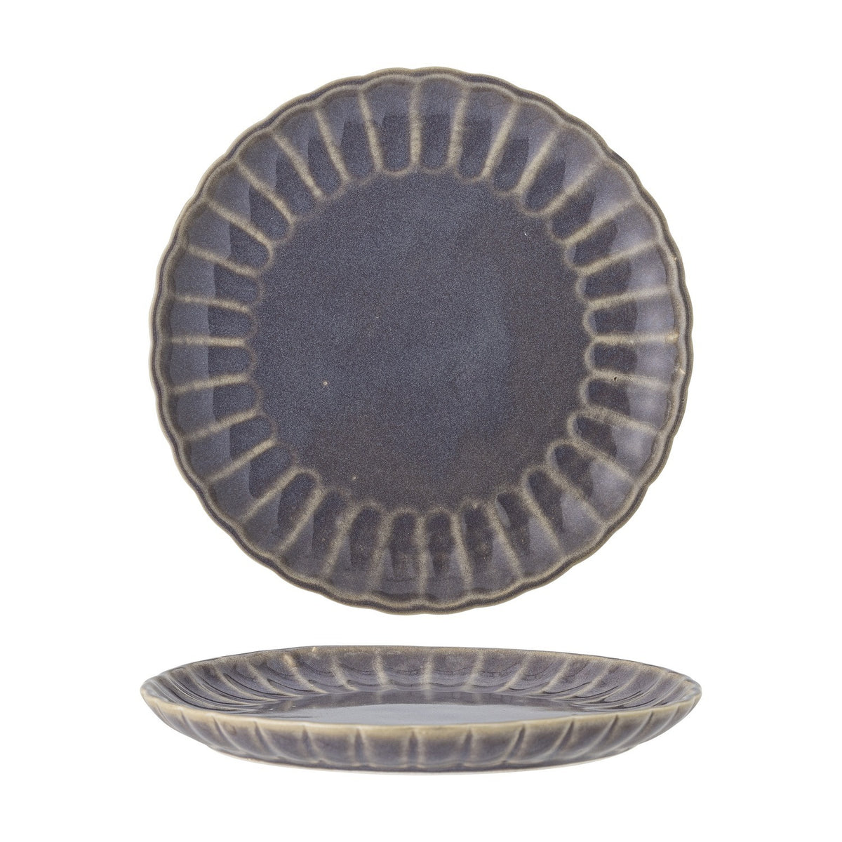 Latina Wavy Stoneware Dinner Plate - Purple
