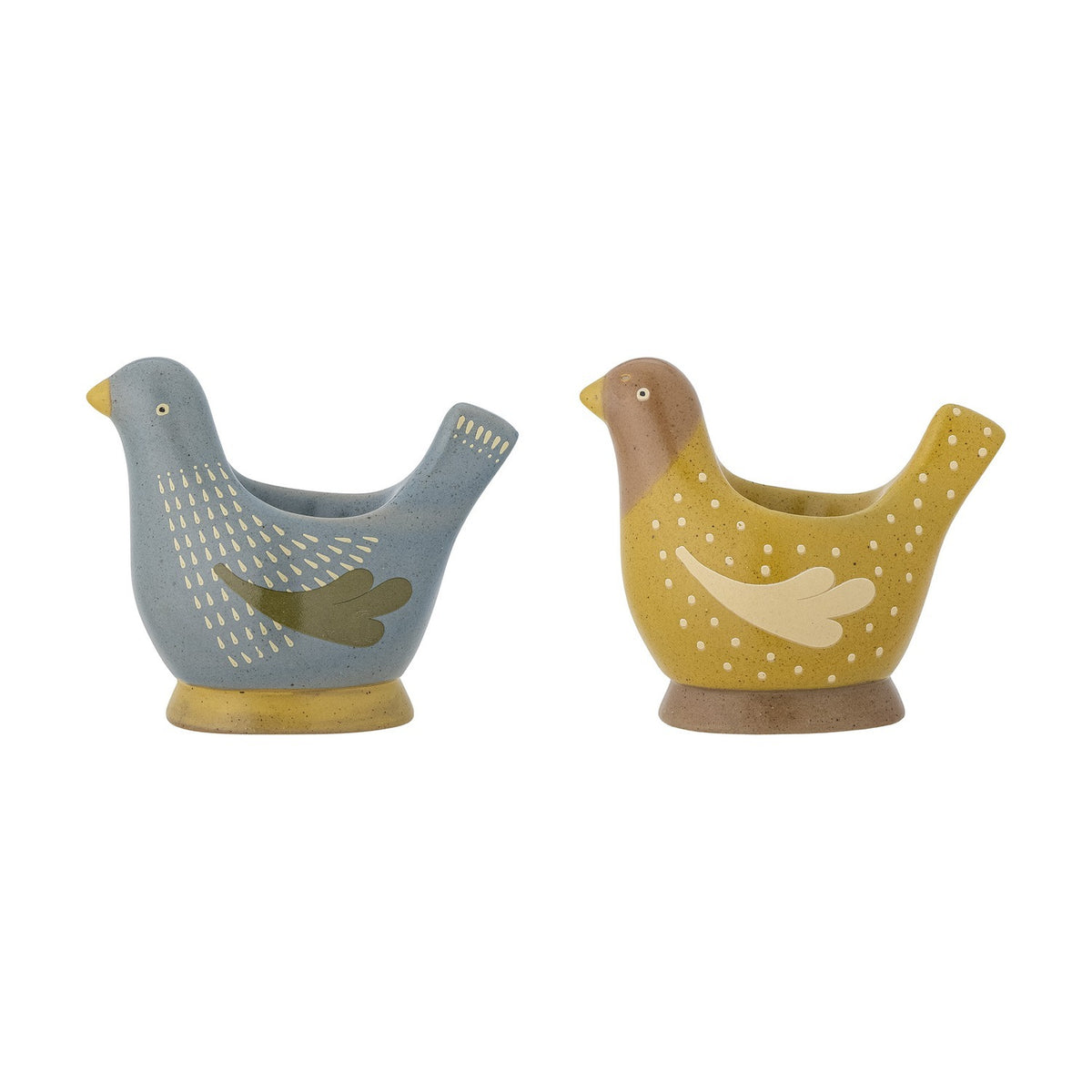 Birdy Stoneware Egg Cups Set of 2 - Multi