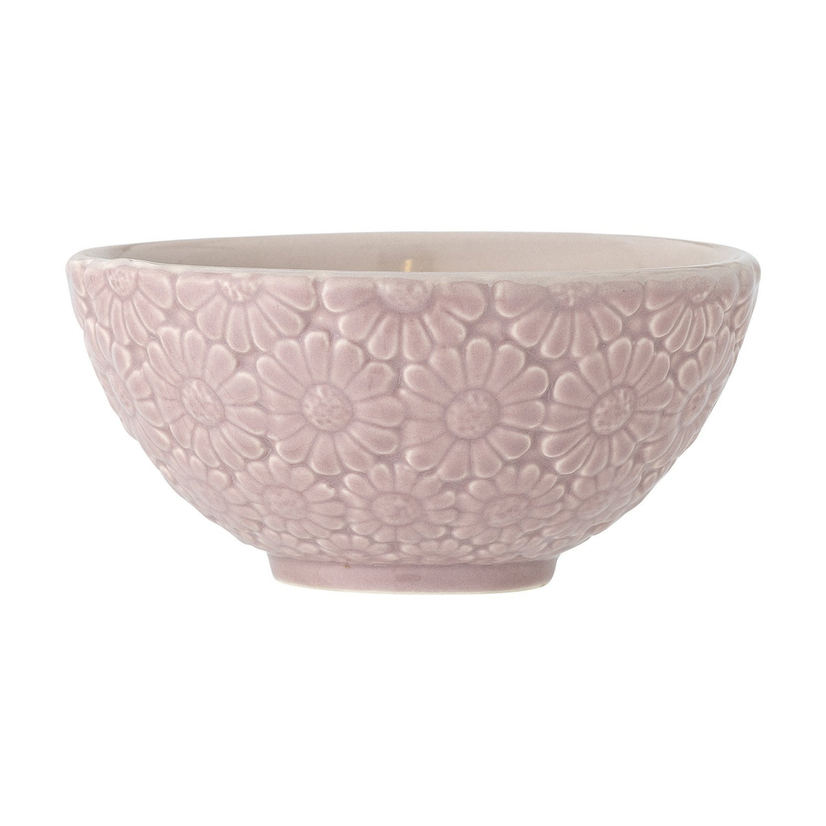 Benji Embossed Stoneware Bowl 14cm - Pink