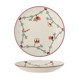 Yule Stoneware Christmas Dinner Plate - Cream