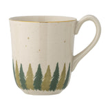 Spruce Star Stoneware Christmas Mug 350ml - Cream