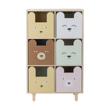 Calle Wooden Kids Bookcase with Reversible Drawers - Multi
