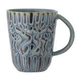 Samsin Floral Stoneware Mug 150ml - Blue