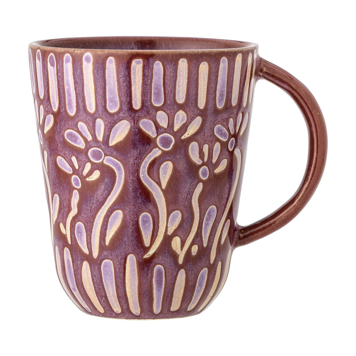 Samsin Embossed Stoneware Mug 150ml - Purple