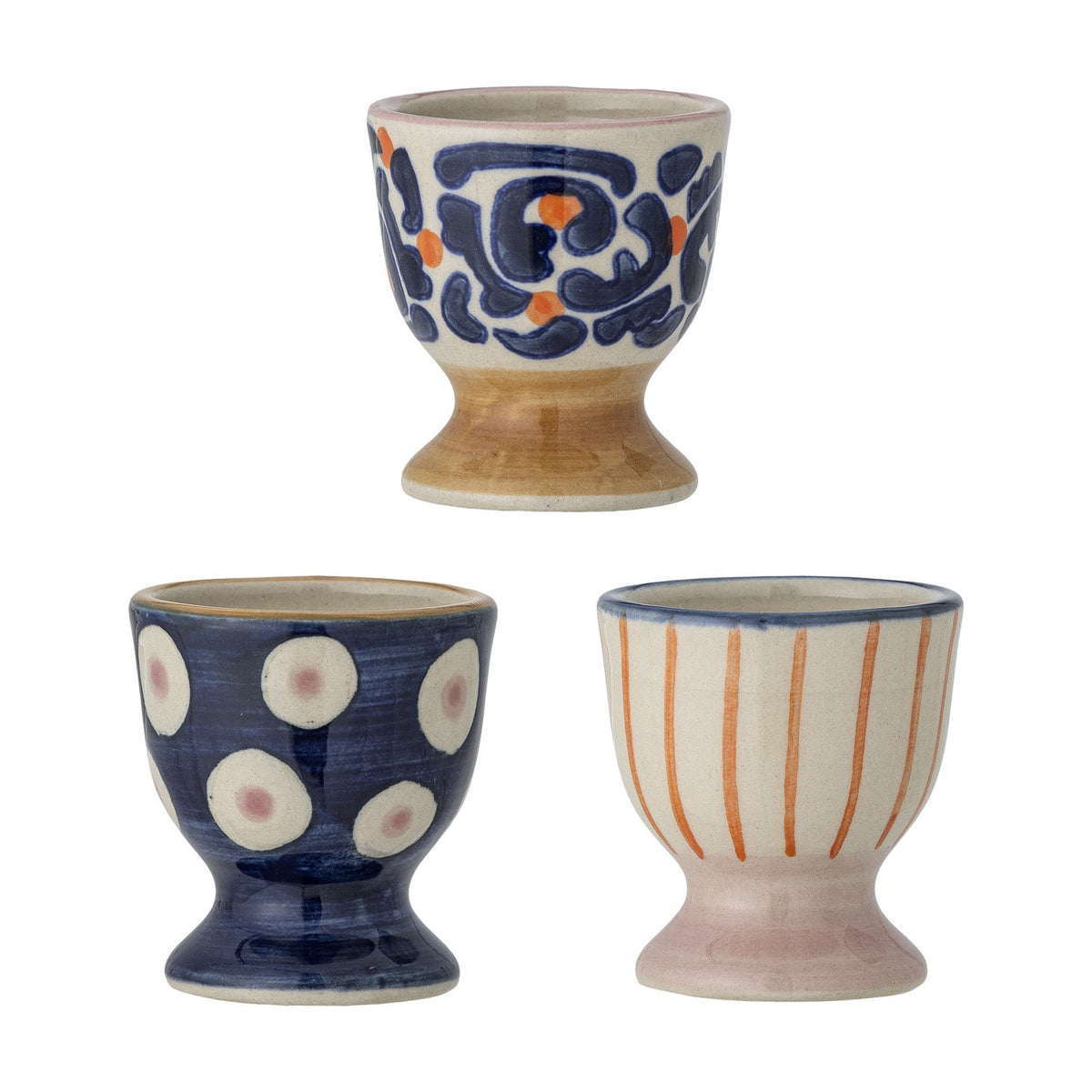 Eviaya Stoneware Egg Cups Set of 3 - Multi
