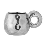 Shine Round Stoneware Cup 300ml - Silver