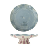 Willa Striped Stoneware Cake Stand - Multi