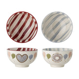 Darby Striped Stoneware Bowls 13.5cm Set of 2 - Multi