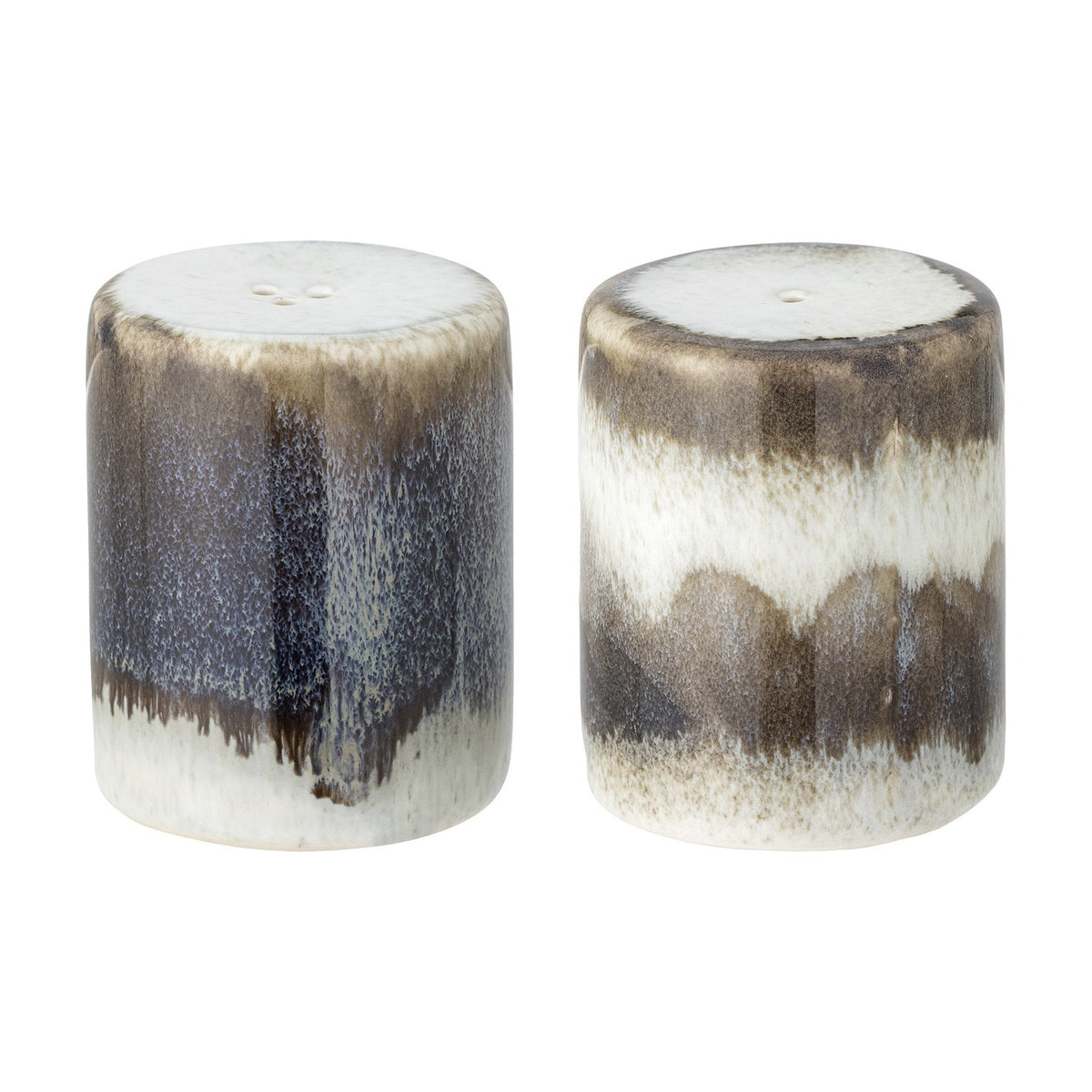 Paula Stoneware Salt & Pepper Shakers Set of 2 - Grey