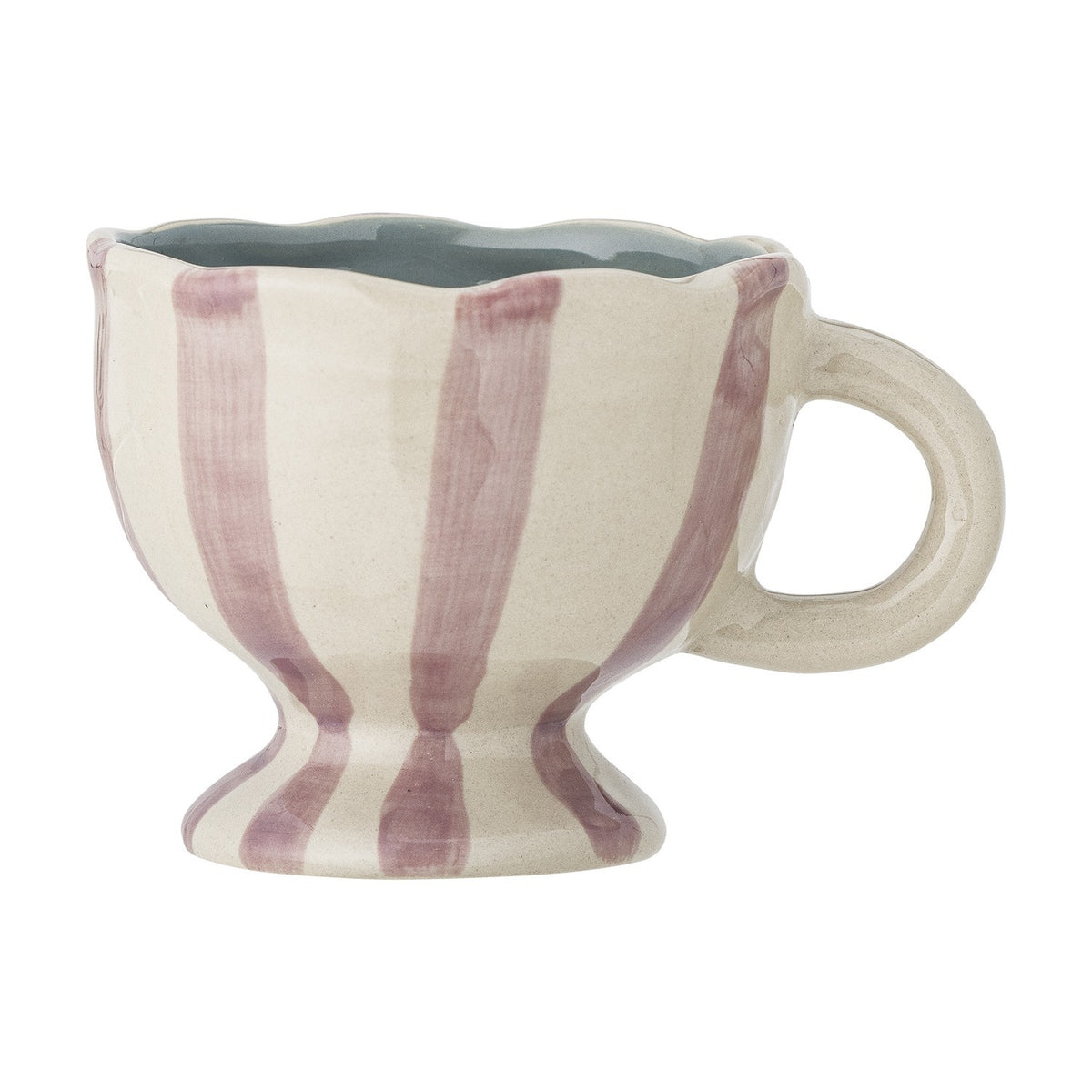 Willa Pink Striped Stoneware Cup 215ml - Multi