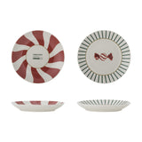 Yule Stoneware Christmas Plates Set of 2 - Multi