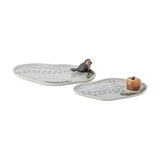 Bleak Stoneware Platters Set of 2 - Grey