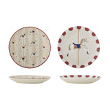 Merry-go-round Stoneware Christmas Plates Set of 2 - Multi