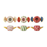 Caramella Wrapped Sweet Christmas Candle Holders Set of 3 - Multi