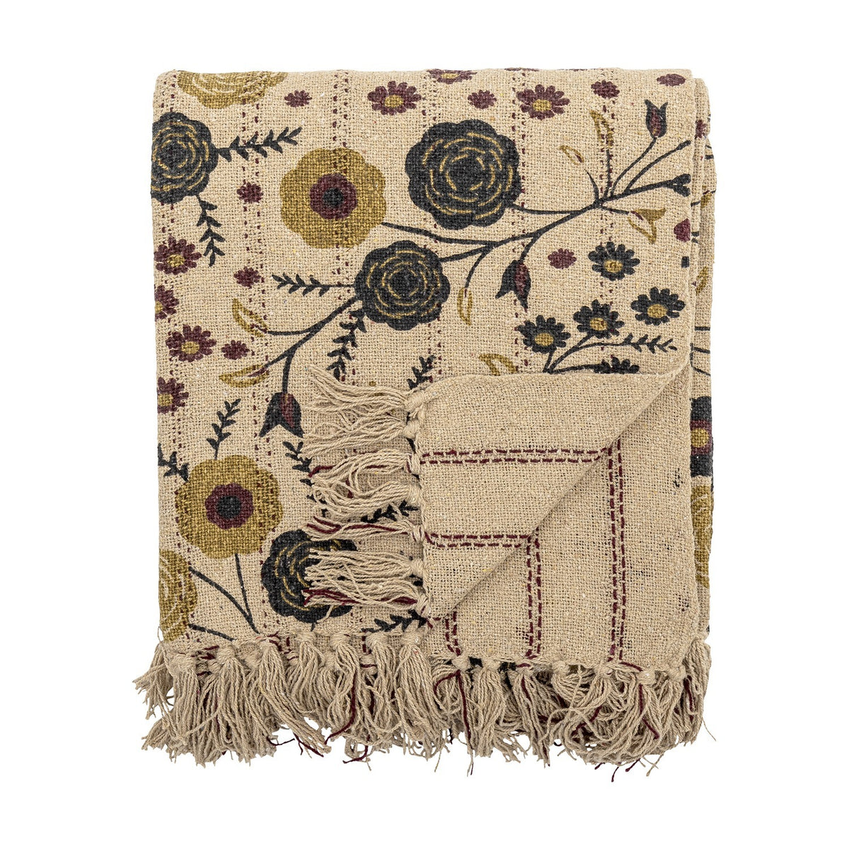 Eydis Floral Throw - Beige