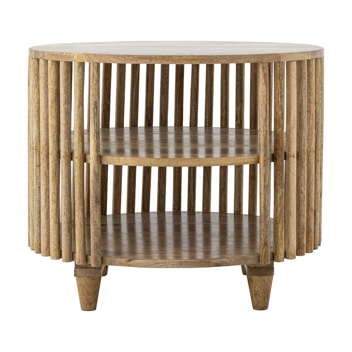 Sali Round Wooden Coffee Table - Brown