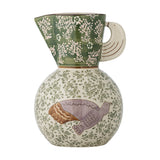 Hezha Floral Stoneware Jug 1510ml - Green
