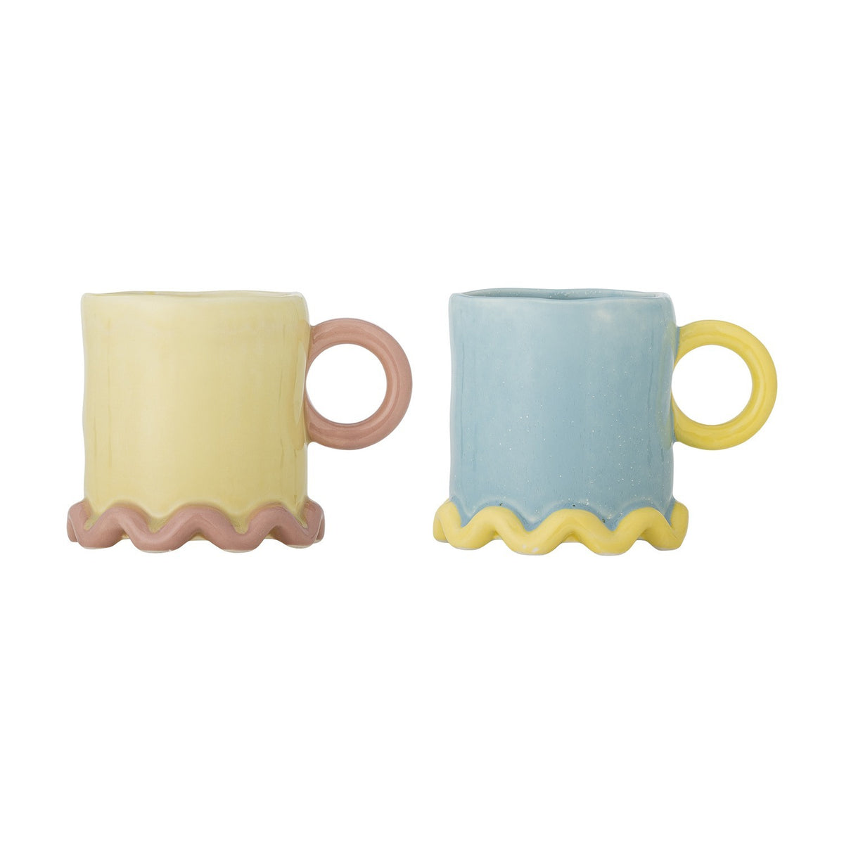 Polly Stoneware Mugs 350ml Set of 2 - Multi