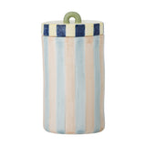 Phoenix Striped Stoneware Storage Jar with Lid 500ml - Multi
