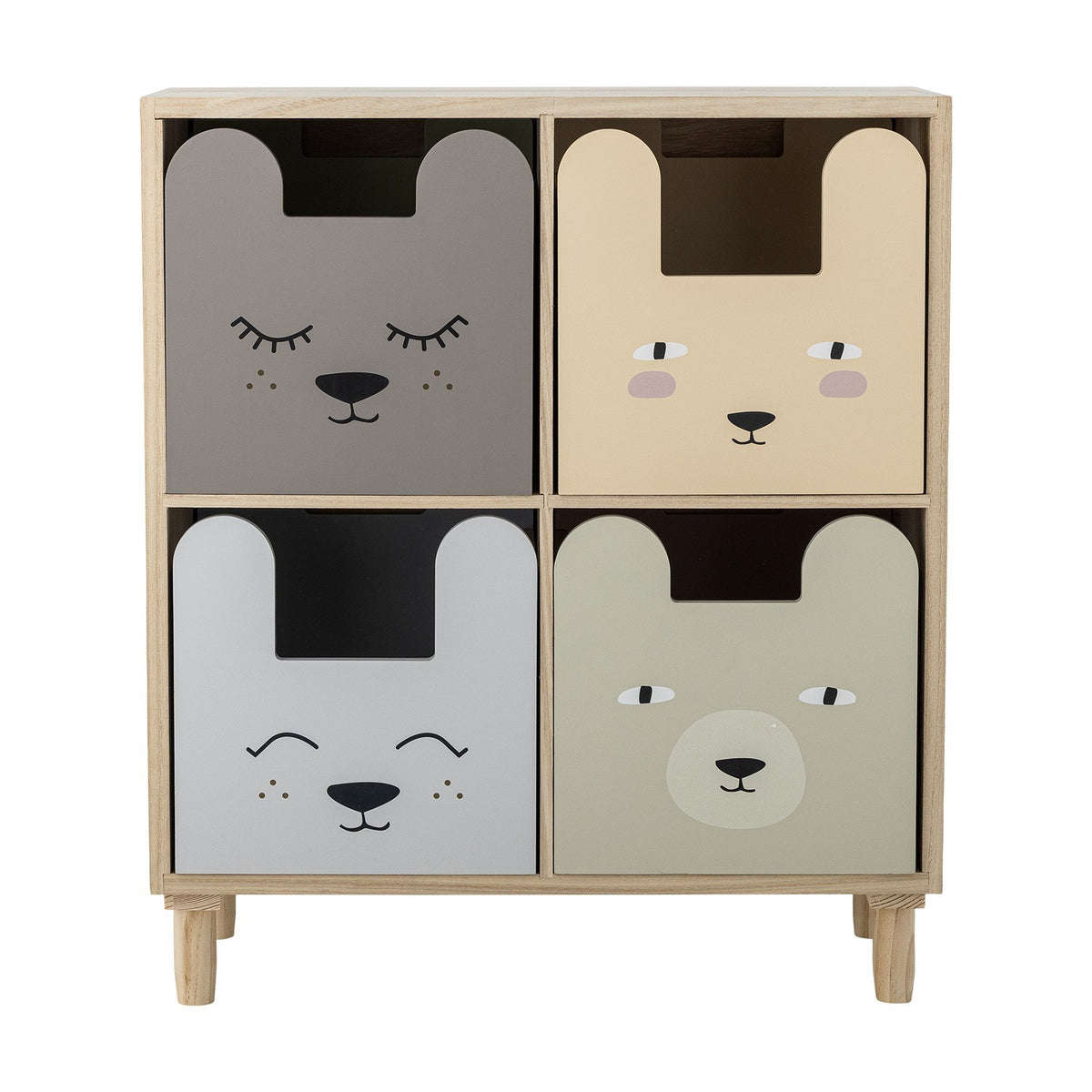 Calle Wooden Kids Bookcase 63cm - Multi