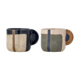 Bolivia Geometric Stoneware Cups 350ml Set of 2 - Multi
