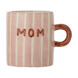 Cherish Striped Stoneware Mug 325ml - Pink