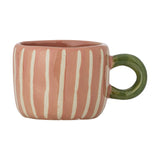Nini Striped Stoneware Cup 100ml - Pink