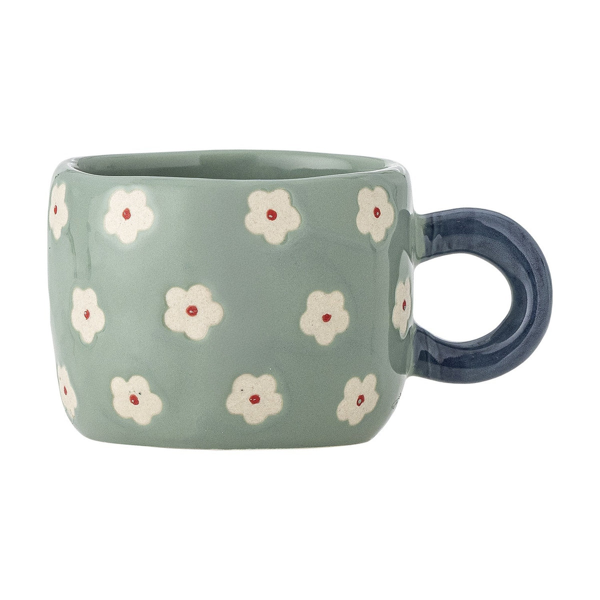 Nini Floral Stoneware Cup 100ml - Green