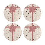 Bowie Dotted Stoneware Christmas Side Plates Set of 4 - Cream