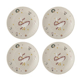 Mary Stoneware Christmas Plates Set of 4 - Cream