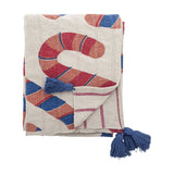 Candice Striped Christmas Throw - Multi