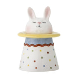 Villja Rabbit Stoneware Storage Jar with Lid 490ml - Multi