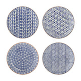 Karine Floral Stoneware Side Plates Set of 4 - Blue