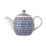 Karine Floral Stoneware Teapot 900ml - Blue