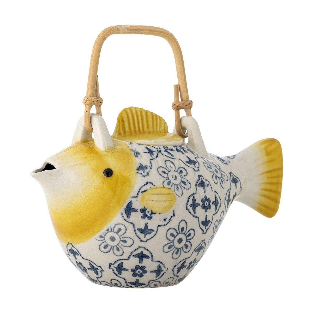 Wrenna Fish Stoneware Teapot with Strainer 800ml - Multi