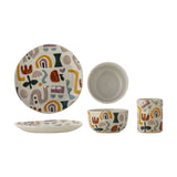 Filur Stoneware Kids Dinner Set of 3 - Multi